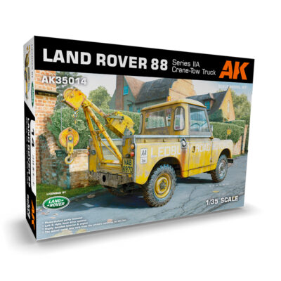 1:35 Scale AK Land Rover 88 Series 2 Recovery Crane Tow Truck Model Kit