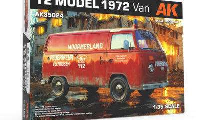 1:35 Scale AK Volkswagen Type2 1972 Fire Van Model Kit