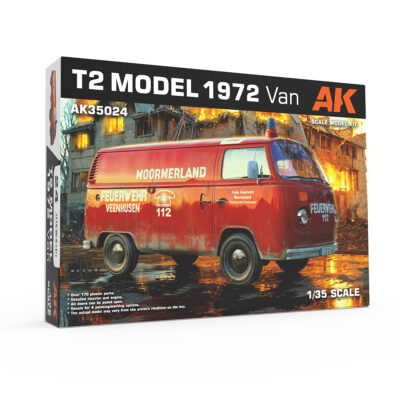 1:35 Scale AK Volkswagen Type2 1972 Fire Van Model Kit