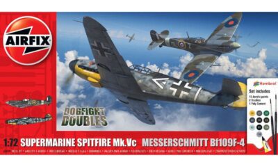 1:72 Scale Airfix Supermarine Spitfire Mk.Vc & Messerschmitt Bf109F-4 Model Kit