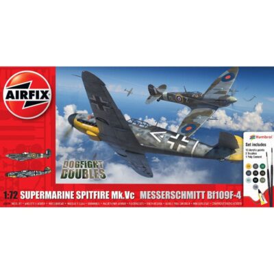 1:72 scale Airfix Supermarine Spitfire Mk.Vc & Messerschmitt Bf109F-4 Model Kit