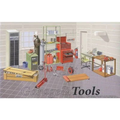 1:24 Scale Fujimi Garage Tools Diorama Set Model Kit