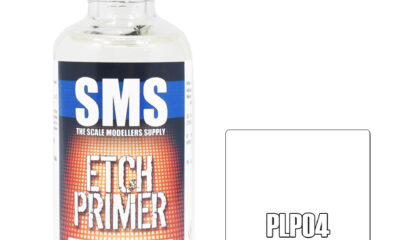 SMS primer and surfacer range PLP01 Grey, PLP02 Black, PLP03 White and PLP04 Etch Primer